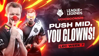 Push Mid, You Clowns! | LEC Spring 2020 Week 7 Voicecomms