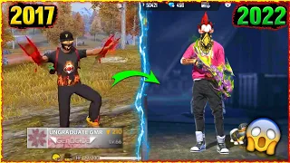 FREE FIRE PLAYERS 2017 VS 2022⚡⚡ - GARENA FREE FIRE [Part 116]