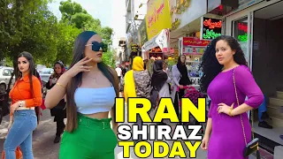 IRAN 🇮🇷 walking in Shiraz city today: mobile center vlog 2024 (ایران)