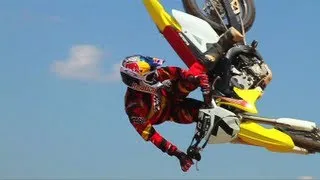 James Stewart rides new Suzuki at home track