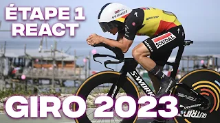 REACT ÉTAPE 1 DU GIRO 2023 - Evenepoel en feu 🔥