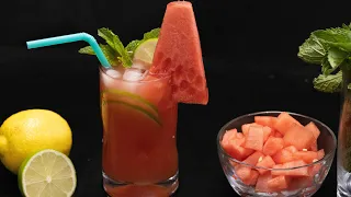 Watermelon Mojito | Watermelon Mocktail | Refreshing Home made Watermelon Juice | Non Alcoholic