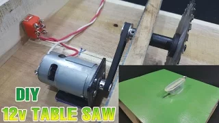 How to make Powerful Table Saw 12volt With 775 Motor