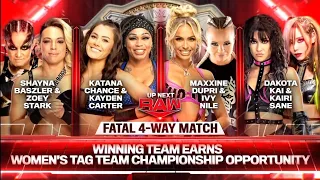 Dakota & Kairi vs Maxxine & Ivy vs Katana & Kayden vs Shayna & Zoey: Raw May 20 2024