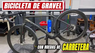 Bicicleta de GRAVEL con RUEDAS DE CARRETERA