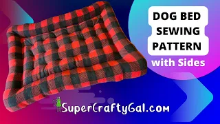 Dog Bed Sewing Pattern with Sides