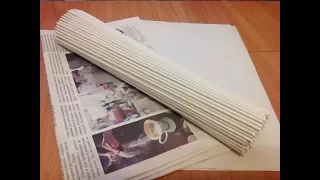 #9  Как крутить трубочки из газеты DIY How to roll up newspaper tubes. ENGLISH SUBTITLES.