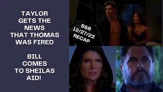 RECAP December 27th 2022 | The Bold & The Beautiful BILL COMES TO SHEILAS AID | MY RANT!