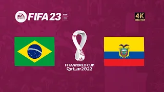 Brasil x Equador | FIFA 23 Gameplay Copa do Mundo Qatar 2022 | Final [4K 60FPS]