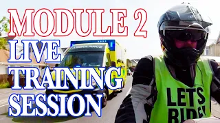 Live motorcycle Module 2 training session