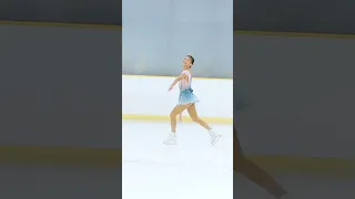 A toe loop and back pivot from the last competition!