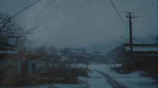 Blizzard snowstorm in China. Sleep, study, relax, meditation, background ambience, ASMR, wind sounds