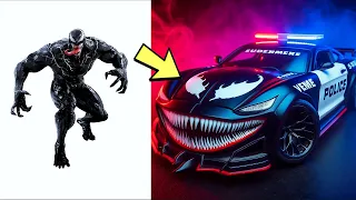 AVENGERS As Police Car VENGERS 🔥 All Characters ( MARVEL & DC ) 2024