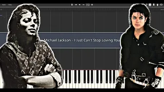 Michael Jackson - I Just Can't Stop Loving You (Synthesia Piano Tutorial)