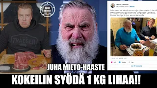 KOKEILIN SYÖDÄ ENEMMÄN LIHAA KUIN JUHA MIETO! ft. @Resepti & @Pihvimies