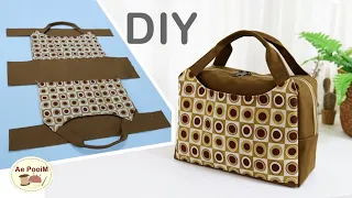 Easy making Boston bag pattern, Multi pockets handbag