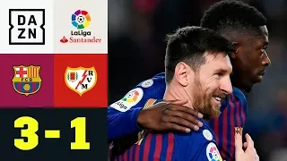 Lionel Messi trifft und legt auf: FC Barcelona - Rayo Vallecano 3:1 | La Liga | DAZN | Highlights