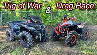 2022 CFMOTO CFORCE 1000 vs Canam Renegade 1000 Drag Race & Tug of War