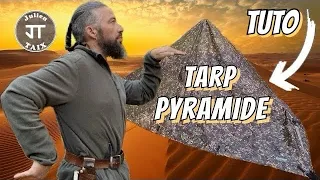 Tuto Bushcraft montage tarp "Pyramide" #tarp #bushcraft #tarpology #tarpbushcraft