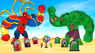 Rescue SUPERHEROES HULK ZOMBIE & IRON SPIDERMAN : Returning from the Dead SECRET - FUNNY