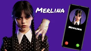 MERLINA - llamada Falsa 📞 Ella quiere hablar contigo🖤 call of Merlina #wednesday  #merlina #adam