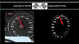 Audi A6 C7 2.0 TDI VS. Audi A3 8V 2.0 TDI - Acceleration 0-100km/h