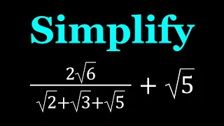 Simplifying A Radical | Math Olympiads