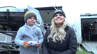 Jessica Friesen and son Parker pre race Utica Rome Apr 21 2024