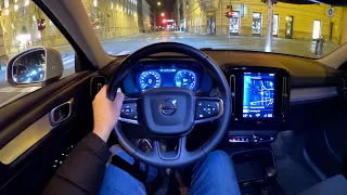 VOLVO XC40 2021 - NIGHT POV test drive & REVIEW (T2, 129 HP petrol)