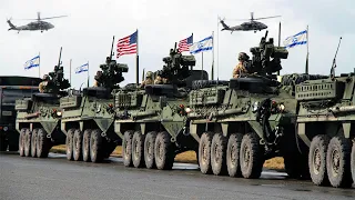 Thousands of US Troops Arrive in Israel & Combat Vehicles Deployed to Border