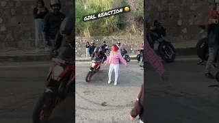 Ladki Ka Reaction 😂 #youtube #girl #bikestunts #ytshorts #foryou