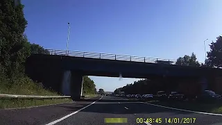 Dashcam footage A1(M) crash - distressing footage