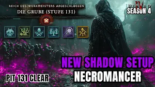 NEW SHADOW SETUP - Necro BLASTING DOWN PIT 131 Diablo 4 Season 4