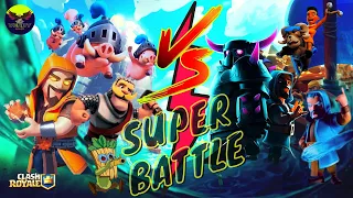 Super Battle {Pekka +Wizard +Ram rider +Ice wiz VS Royale hog+ Knight+ Wiz} clash royale best deck