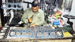 Handmade|Making of 4 Cylinder Engine Head Gasket for Industrial Generator