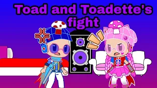 Toad and Toadette's fight | Super Mario | gacha club