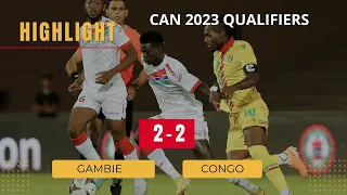 Éliminatoires CAN 2023 : La Gambie Sauve sa Qualification Contre le Congo #gambie #can2023 #congo