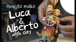 Making Luca and Alberto Diorama with clay