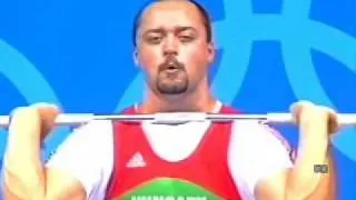 Frank Rothwell's Olympic Weightlifting History Ferenc Djurkovic 2004 C+Jerk.wmv