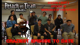 CRAZIEST EPISODE TO DATE! -- Attack on Titan S4P2 Episode 79 "Memories of the Future" GROUP REACTION