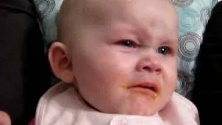 Baby taste carrots for first time! Hilarious!