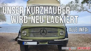 Unser Kurzhauber wird lackiert, die Fenstergummis ausgetauscht. Erfahrungsbericht und Infos.