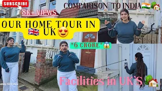 First UK🇬🇧Rented Home Tour Worth Rs.6 Crore😱2024|Is it cheaper than India🤔How cheap is UK Home#viral