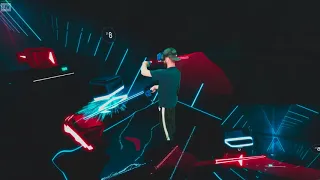 Beat Saber - Rotating camera-angle in Mixed Reality! #spinnything (first attempt) LIV