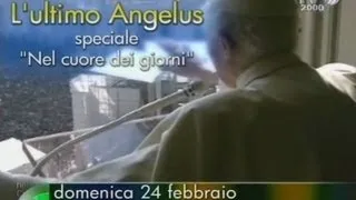 "L'ultimo Angelus", speciale "Nel cuore dei giorni", domenica 24 febbraio dalle 8.30