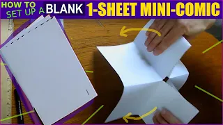 How to Set Up a BLANK "1-SHEET" Mini-Comic (8 pages)!