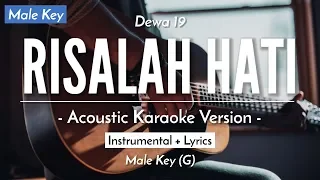 Risalah Hati (Karaoke Akustik) - Dewa 19 (Male Key | HQ Audio)