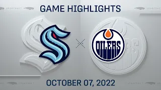 NHL Preseason Highlights | Kraken vs. Oilers - October 7, 2022