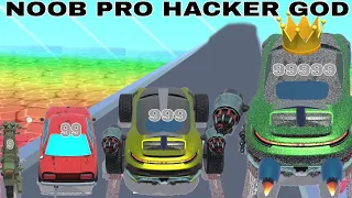NOOB VS PRO VS HACKER VS GOD in Car evolution Run Race 2024