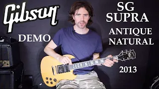 Guitarsmith Gibson 2013 SG Supra Antique Natural Three Pickup & Piezo Bridge Guitar Demo